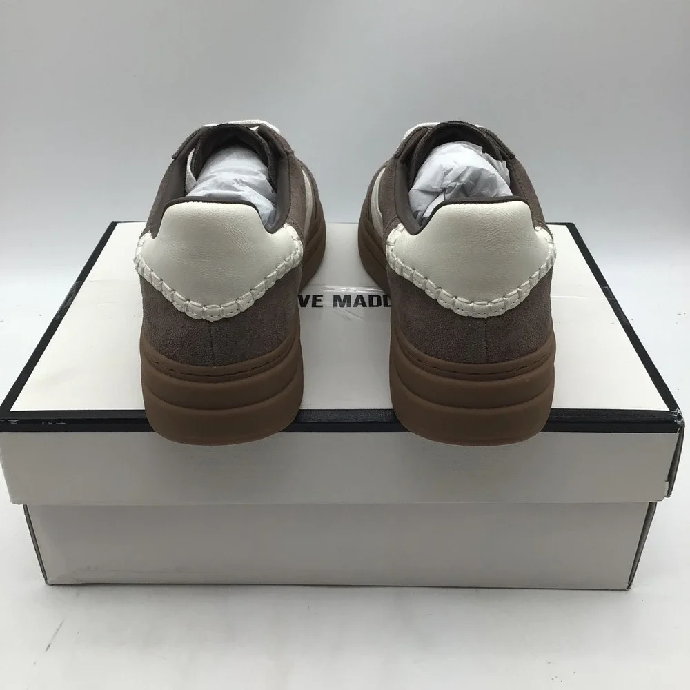 Steve Madden Dodge Taupe Suede Platform Sneakers Womens Size 10 Low‎ Top NEW